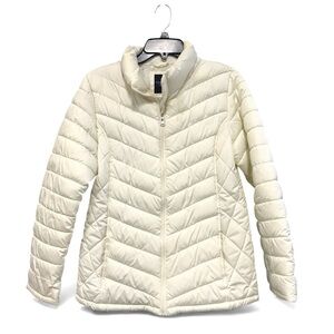 Faded Glory Women's Cream Puffer Jacket M (8-10)